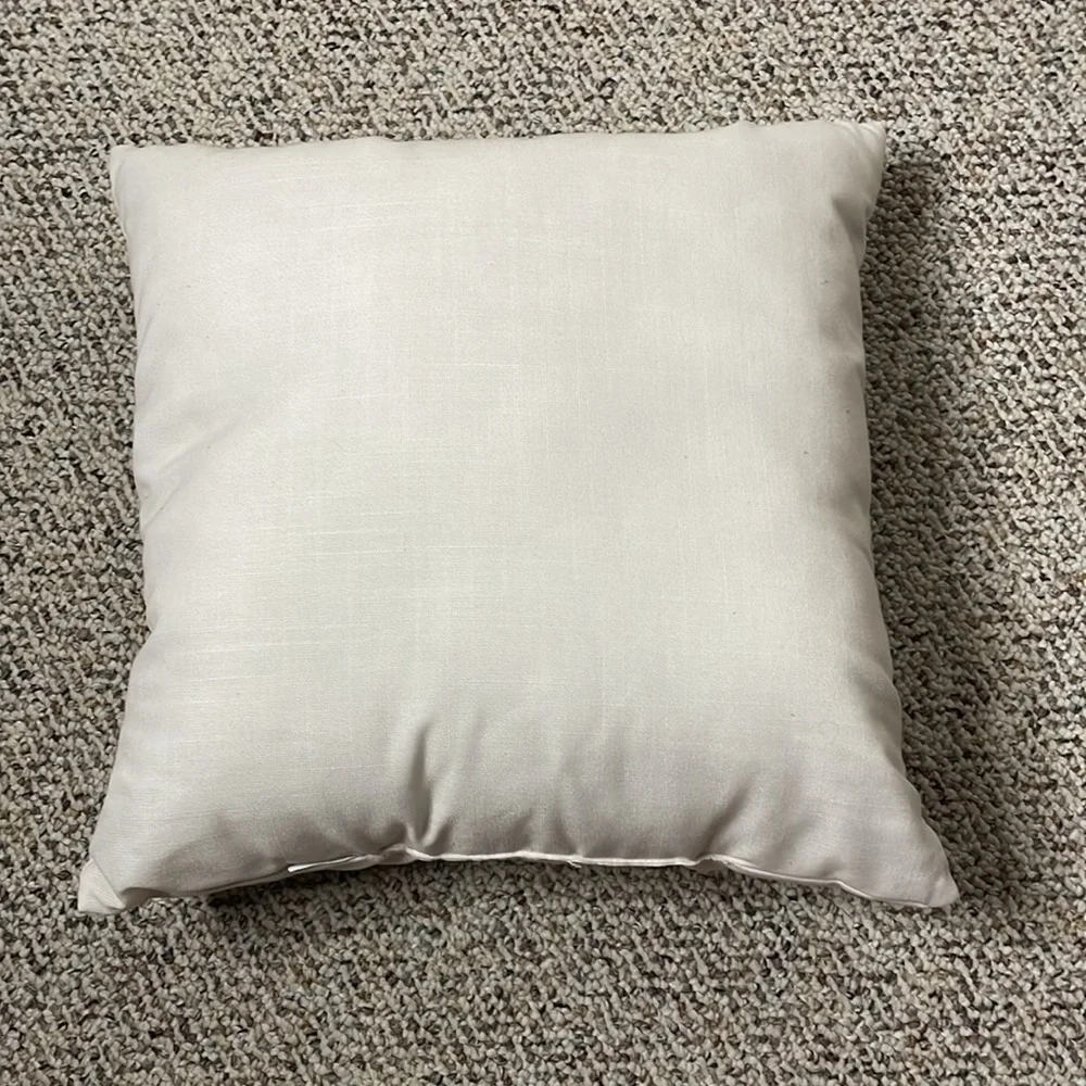 Decorative Pillow with Blue Paw Print Design